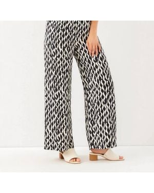 Karen Kane Satin Wide-Leg Pants - Black