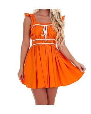BABY PINK Sideline Sweetheart Mini Dress - Orange