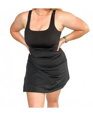 Bucketlist Sunset Back Sporty Dress - Black