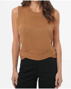 Greylin Jacqueline Twist Cropped Tank - Black