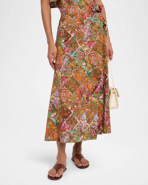 Marie Oliver Estine Wrap Skirt - Brown