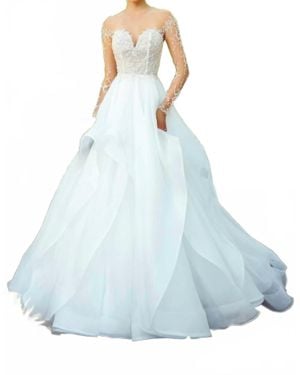 Kitty Chen Couture Bibi Ruffled Wedding Dress - Blue