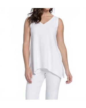 Sympli Go To Wide V Neck Top - White