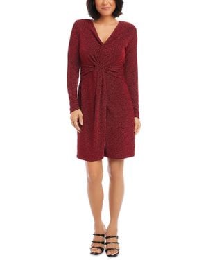 Karen Kane Above Knee Front Twist Mini Dress - Red