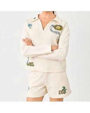 Lilly Pulitzer Corvaya Pullover Sweatshirt - Natural