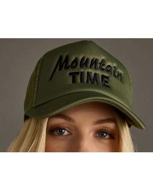 Panache Mountain Time Trucker Hat - Green