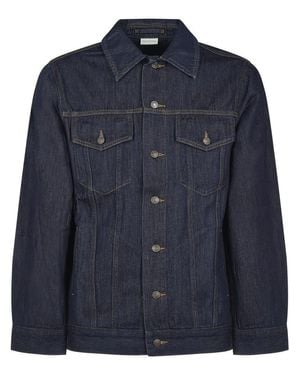 Dries Van Noten Denim Jacket With Button-Up Front - Blue