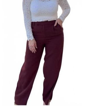 Skies Are Blue Off To Brunch Trouser - Purple