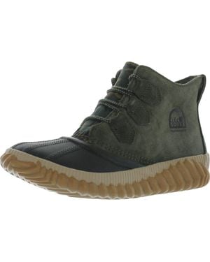 Sorel Out N About Plus Suede Waterproof Pac Boots - Black