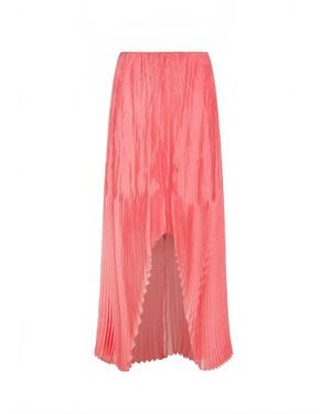 forte_forte Organza Plisse Skirt - Pink