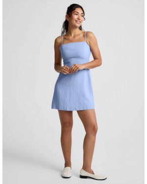 Beyond Yoga Seaside Softwash Linen Mini Dress - Blue