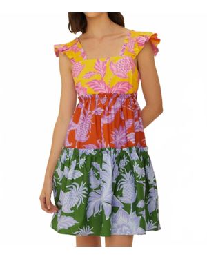 FARM Rio Square Neck Mini Dress - Red