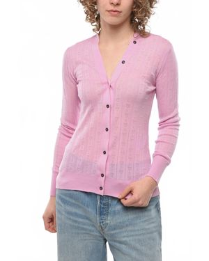 Ferragamo Gancini Knitted Cardigan - Pink