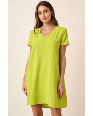 Mittoshop Dallas Short Sleeve Shift Dress - Yellow