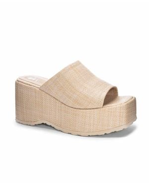 Chinese Laundry Straw Platform Sandal - Natural
