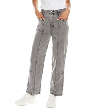 Le Jean Sasha Acid High-Rise Modern Straight Jean - Gray