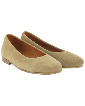 ATLANTA MOCASSIN Leather Suede Ballerinas - Brown