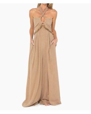 JBQ Esme Halter Jumpsuit - Natural
