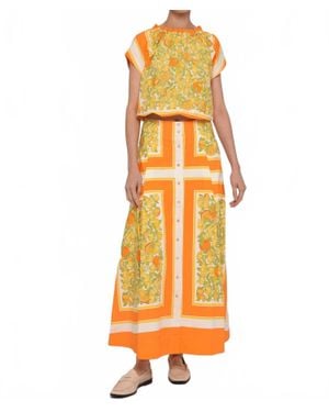 LOVE THE LABEL Berri Midi Skirt - Orange