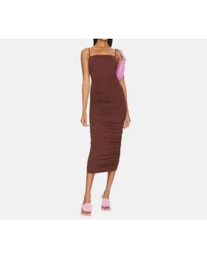 OW Collection Ezra Midi Dress - Red