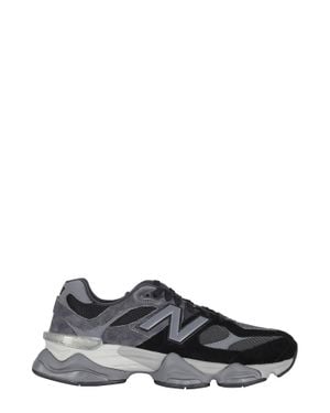 New Balance Lifestyle U9060 Lateral Logo Leather Rubber Sneakers - Black