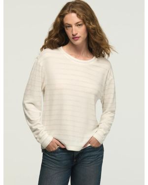 Lucky Brand Cloud Long Sleeve Shine Crew Neck - Natural