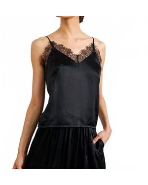 Bella Dahl Lace Trim Camisole - Black