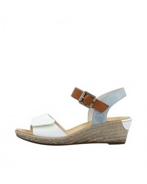 Rieker Low Wedge Sandal - Natural