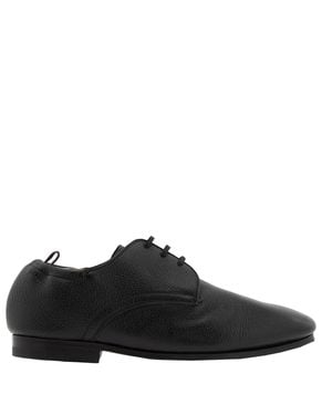 Bally Plume Pebbled Leather Derby Shoes, Brand Size 5 Us - Black