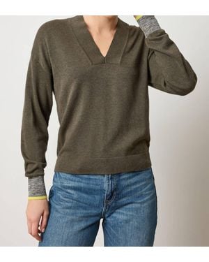 Lilla P V-Neck Pullover Sweater - Green