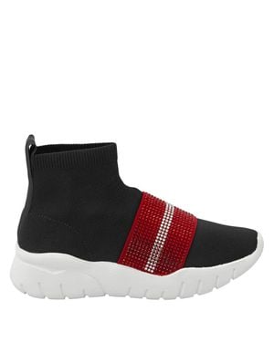 Bally Brixie Sock Style Sequin-Embroidered Sneakers - Brown