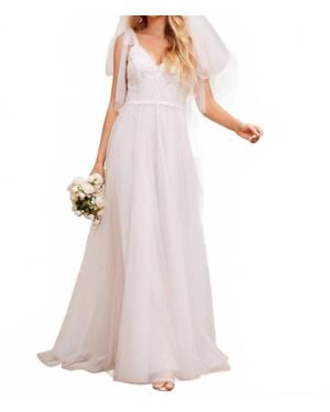 Ever Pretty Exquisite Lace Tulle Empire Waist Wedding Dresses - Multicolor