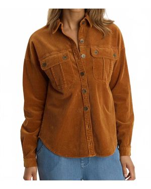 XCVI Smithson Corduroy Shacket - Brown