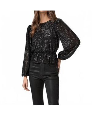 PAIGE Vilma Long Sleeve Top - Black