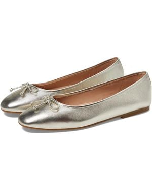 Cole Haan Yara Ballet Flat Soft Leather Round Toe Slip On Hawk1497 - Gray