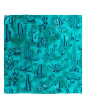 Wyoming Traders Southwest Cactus Wild Rag Scarf - Blue