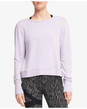 DKNY Activewear Sport V Back Fitness Sweatshirt - Purple