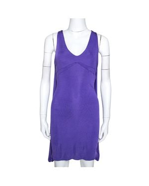 Just Cavalli Stretch Jersey Sleeveless Mini Dress - Purple