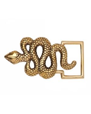Claris Virot Snake Belt Buckle - Metallic