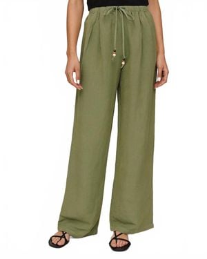 Bella Dahl Drawstring Beach Pant - Green