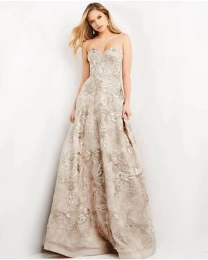 Jovani Exquisite Strapless Gown - Natural