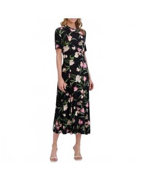 Ted Baker Print Jersey Midi Dress - Black