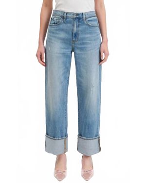 DAZE Eastside High Rise Loose Straight Jeans - Blue