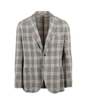 L.B.M. 1911 Linen Rounded Jacket - Gray