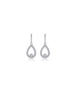 Lafonn Classic Pear-Shaped Drop Earrings - White