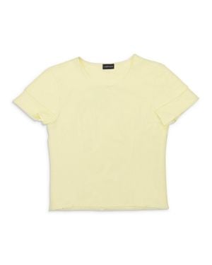 CALLIPYGIAN Contrast Stitch T-Shirt - Yellow