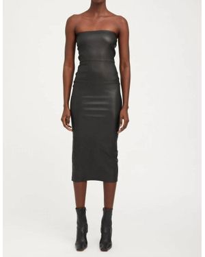 SPRWMN Leather Tube Dress - Black