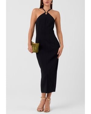 Rachel Roy Avalon Halter Neck Midi Dress - Black