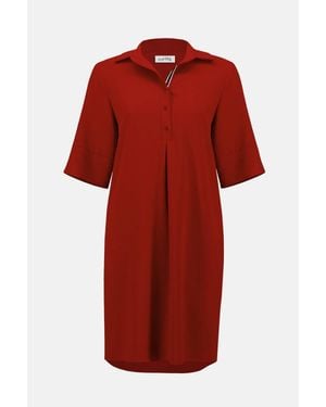 Joseph Ribkoff Eggshell Straight Shirt Dress - Red