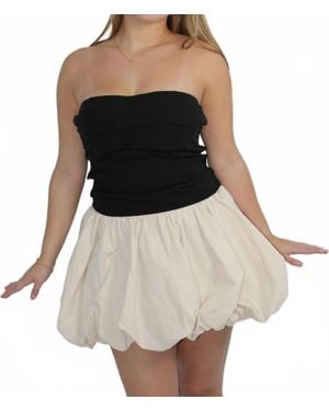 SOFIA The Label Two-Toned Bubble Skirt Dress - Black